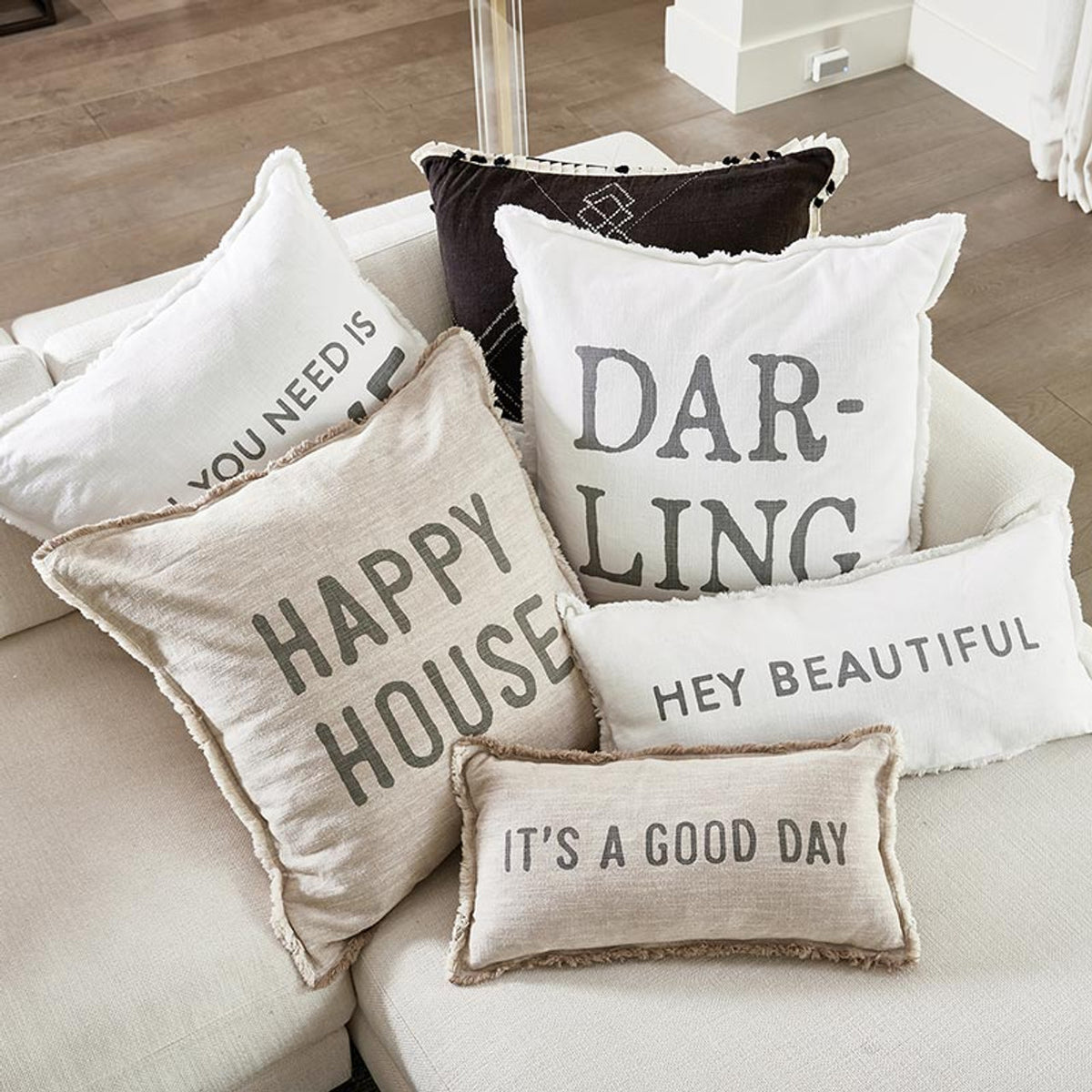 Face to Face Euro Pillow - Happy House