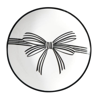 Black Bow Appetizer Plates - Set of 4