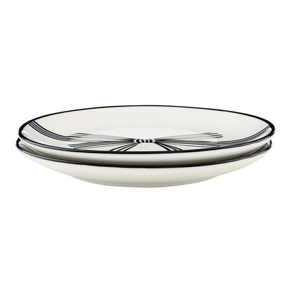 Black Bow Appetizer Plates - Set of 4