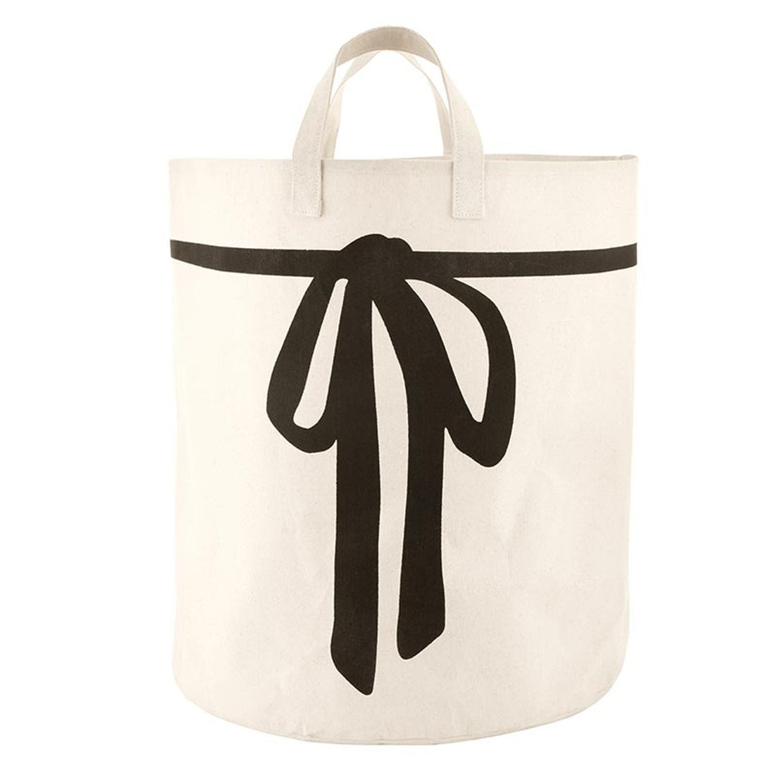 Large Canvas Storage Tote - Bow