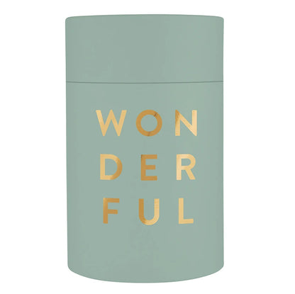 Gold Foil Stemless Wine Glass - Wonderful