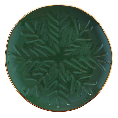 Ceramic Appetizer Plate - Snowflake