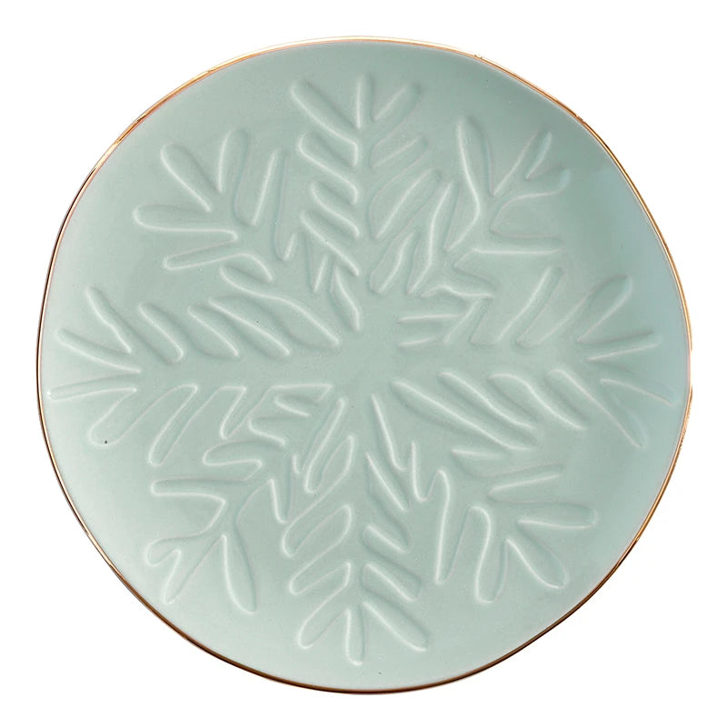 Ceramic Appetizer Plate - Snowflake
