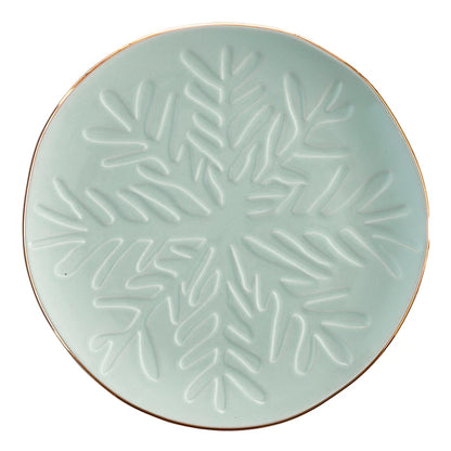 Ceramic Appetizer Plate - Snowflake