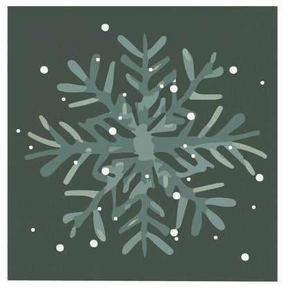 Ceramic Napkin Tray + Napkins - Snowflake