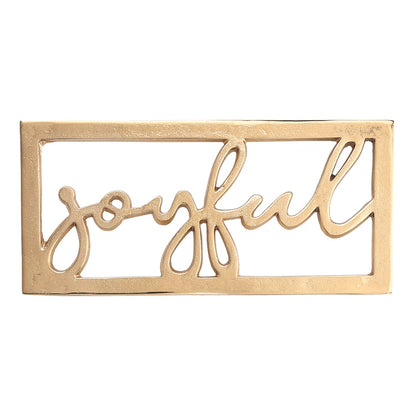 Gold Trivet - Joyful