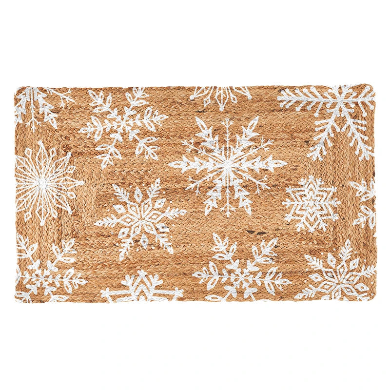 Jute Doormat - Snowflakes