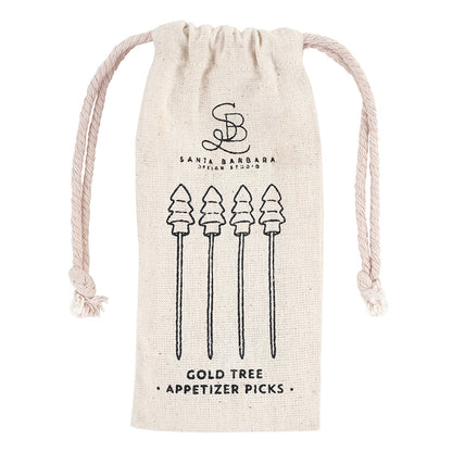 Gold Tree Appetizer Picks - Set of 4