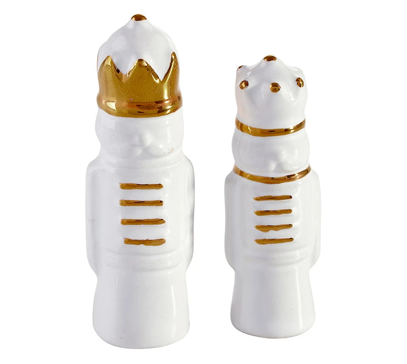 Ceramic Nutcrackers In Wood Box