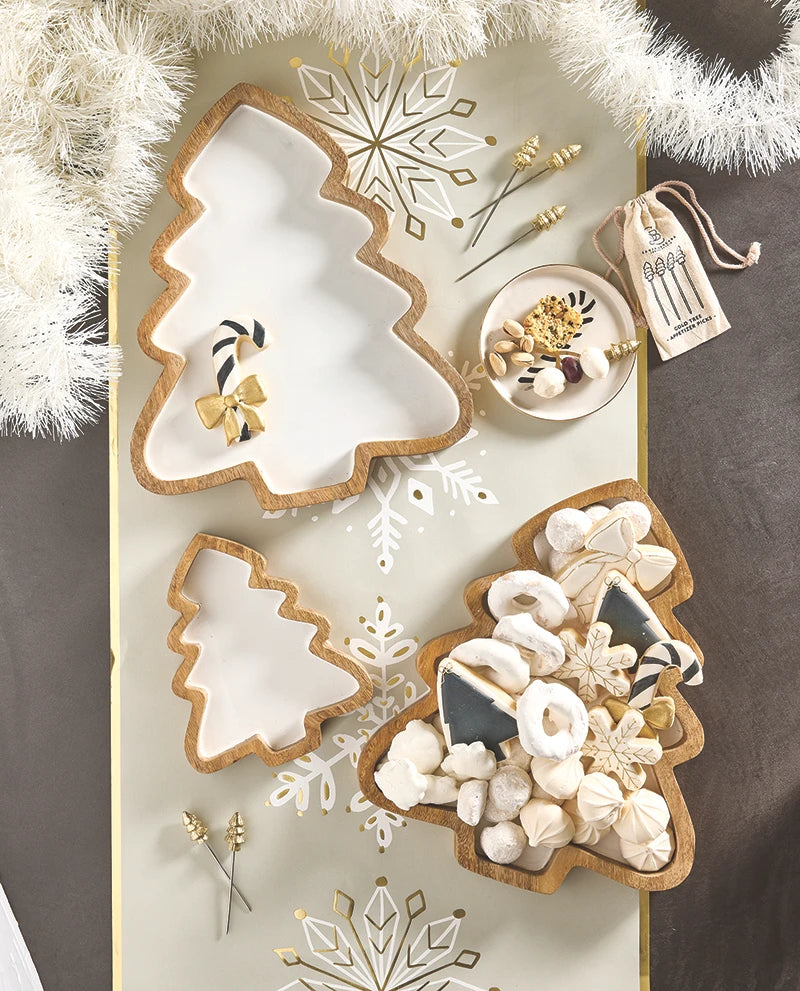 Wood + Enamel Tree Platter - Small