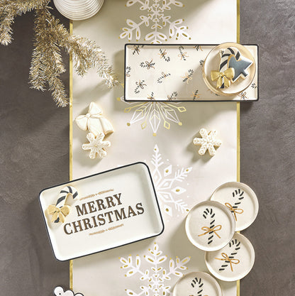 Ceramic Platter - Candy Canes Ceramic Platter