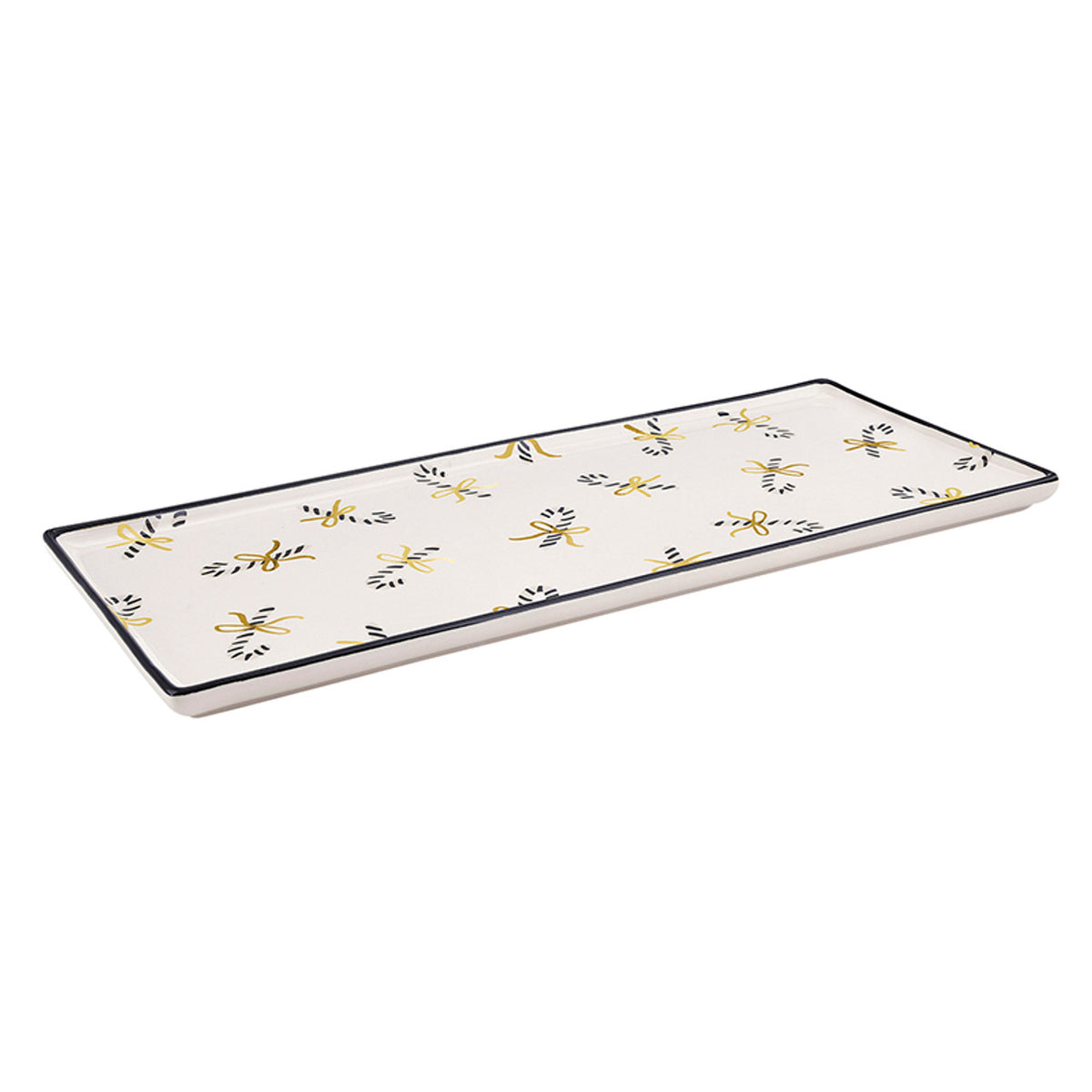 Ceramic Platter - Candy Canes Ceramic Platter
