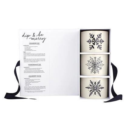 Gold Holiday Dip Bowls Book Box - Ho Ho Ho