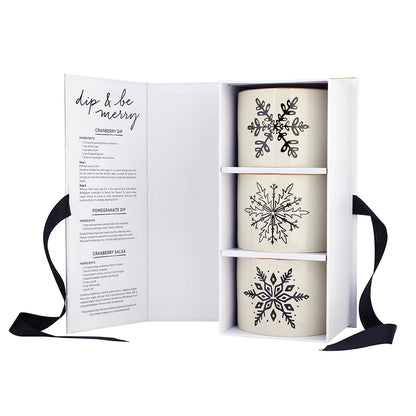 Gold Holiday Dip Bowls Book Box - Ho Ho Ho