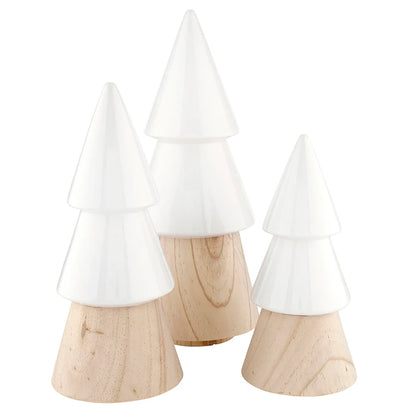 Ceramic + Wood Tree Set