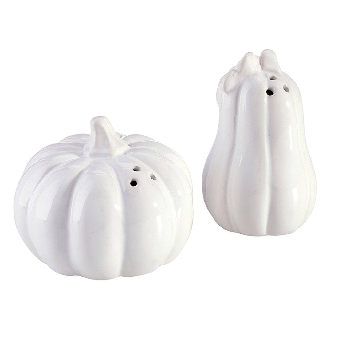 Ceramic Salt + Pepper Shakers - Pumpkin + Gourd