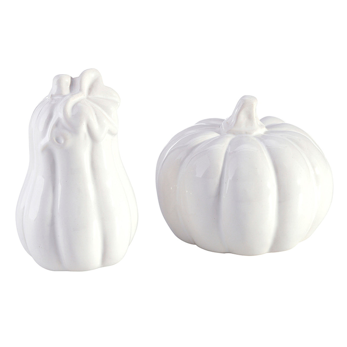 Ceramic Salt + Pepper Shakers - Pumpkin + Gourd