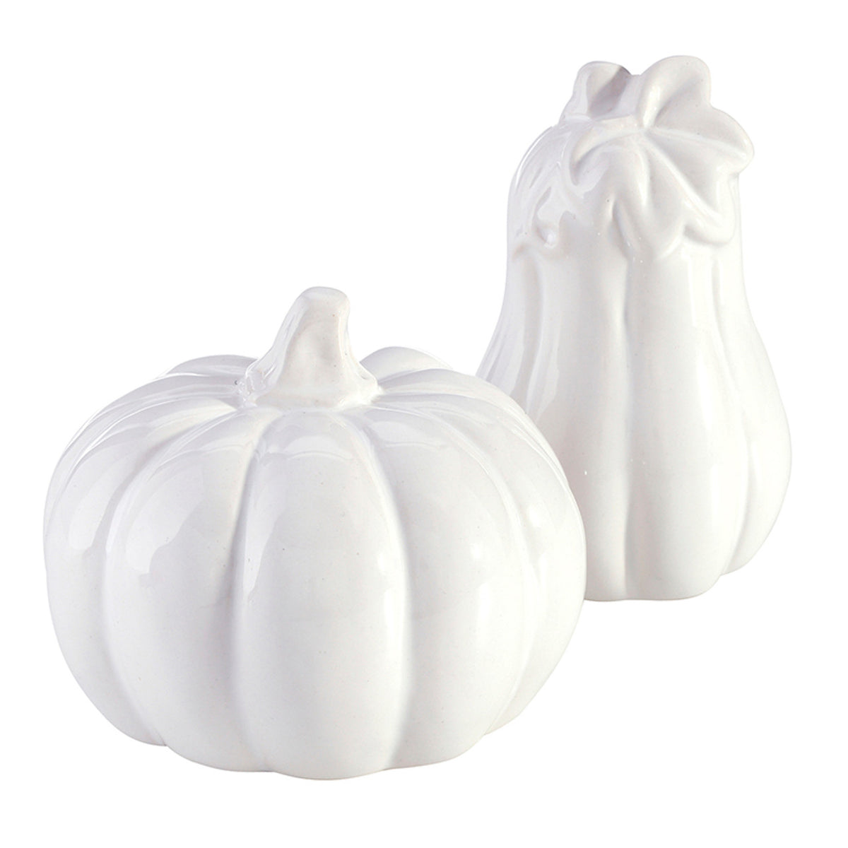 Ceramic Salt + Pepper Shakers - Pumpkin + Gourd