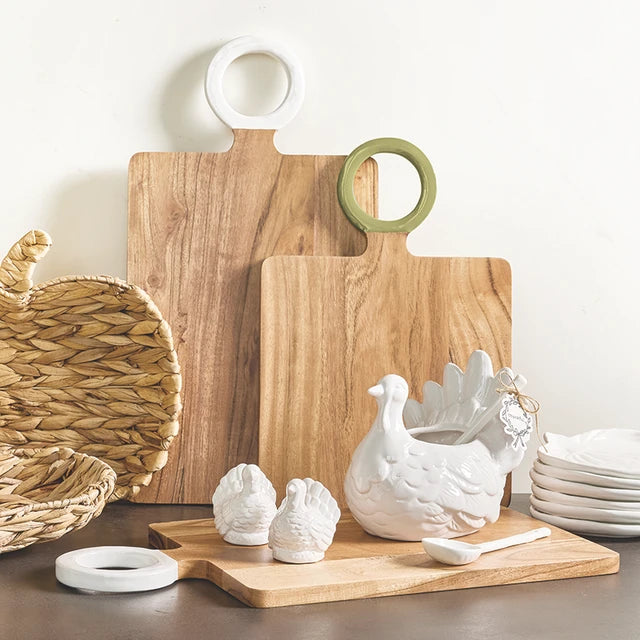 Ceramic Salt + Pepper Shakers - Turkeys
