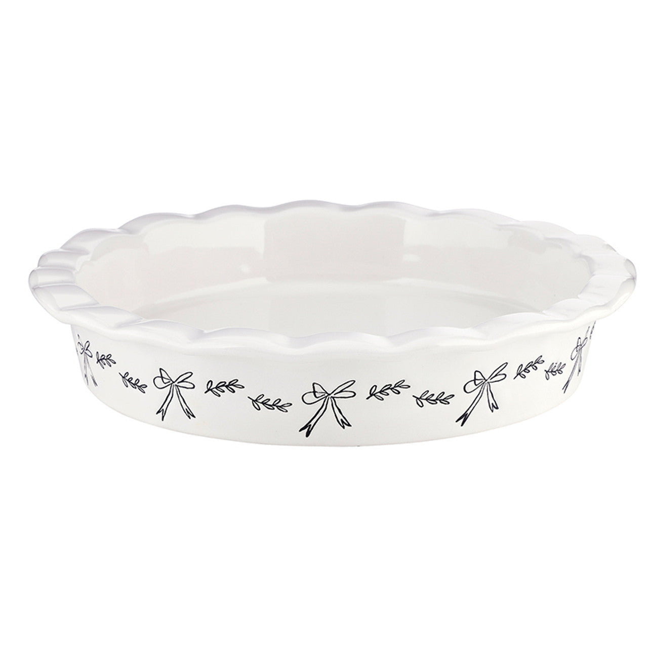 Ceramic Pie Plate - Bow
