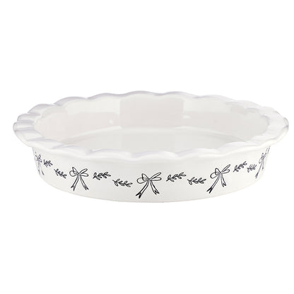 Ceramic Pie Plate - Bow