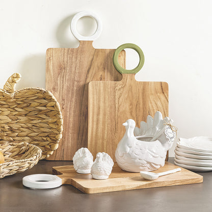 Ceramic Turkey Gravy Boat + Spoon