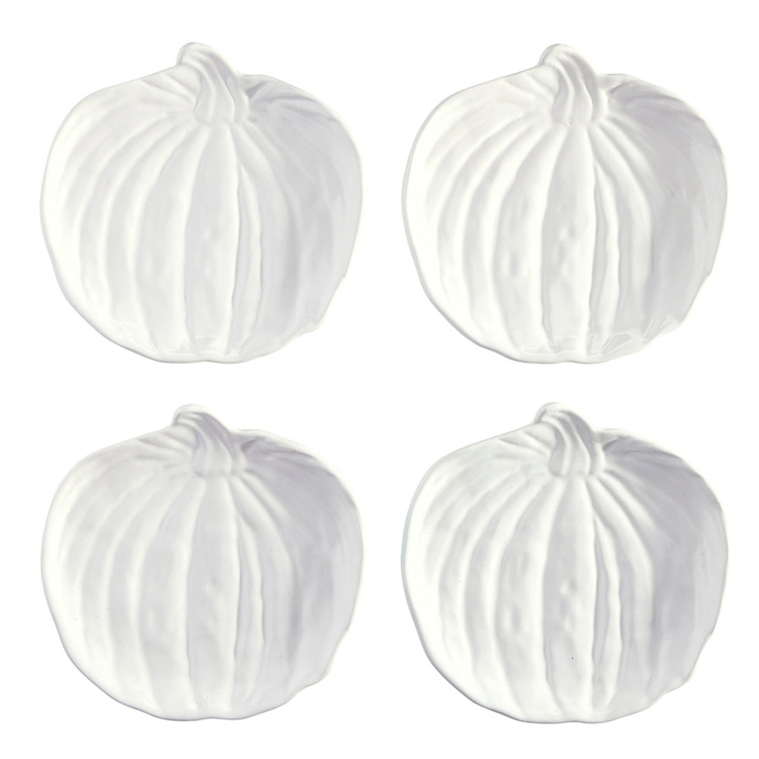 Ceramic Pumpkin Appetizer Plates - Set of 4