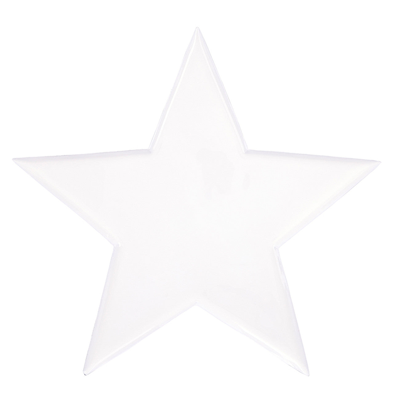 Nested White Enamel Star Trays - Set of 3