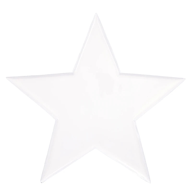 Nested White Enamel Star Trays - Set of 3