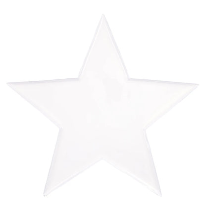 Nested White Enamel Star Trays - Set of 3