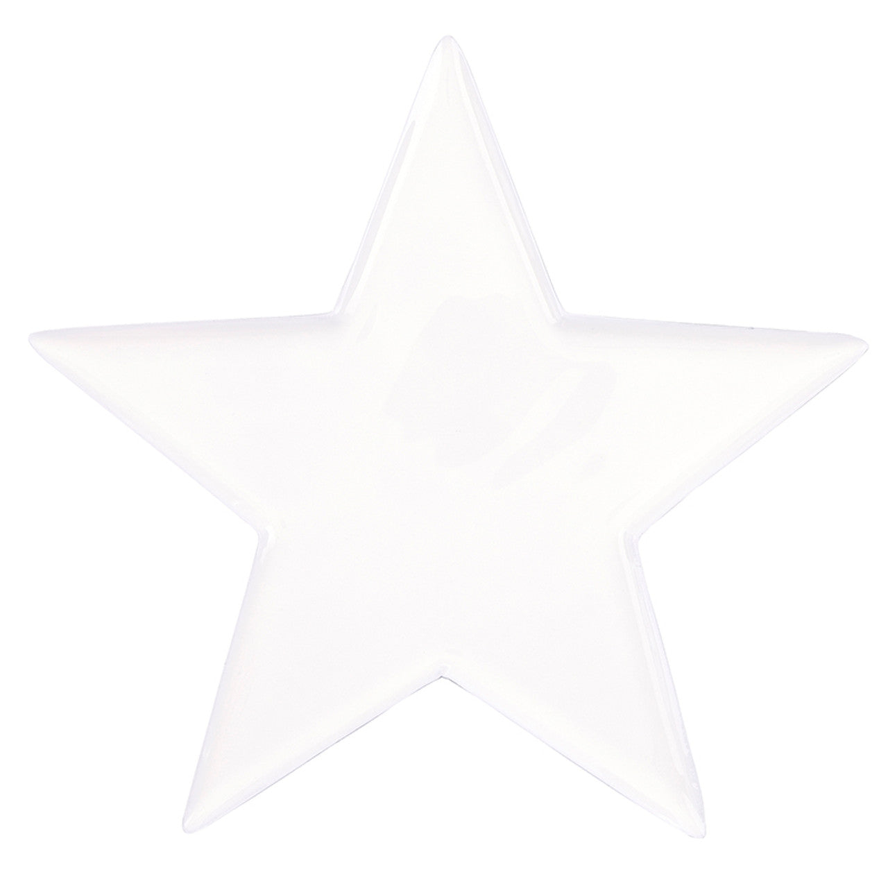 Nested White Enamel Star Trays - Set of 3