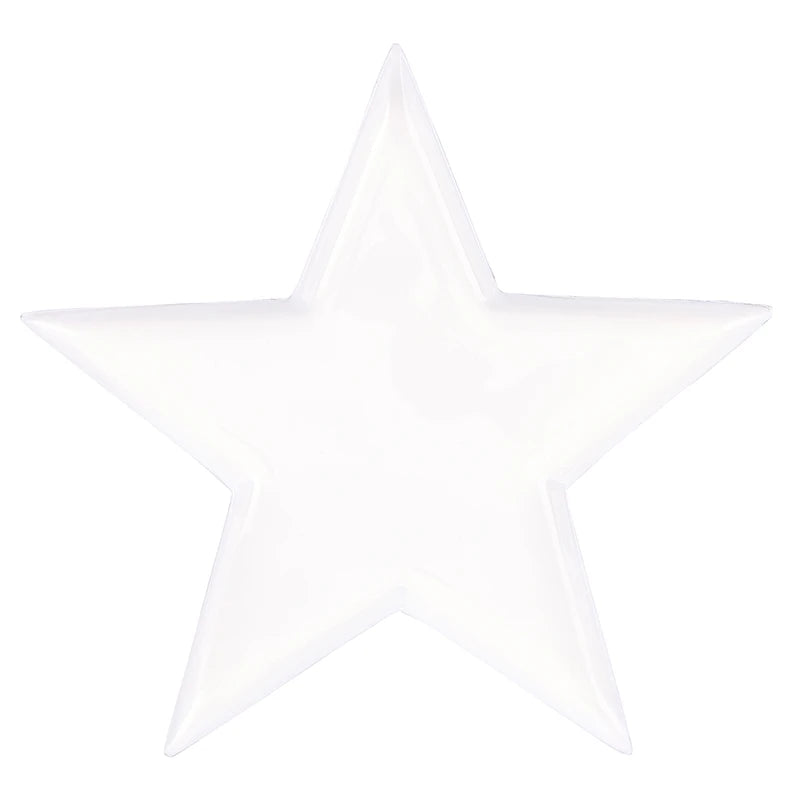Nested White Enamel Star Trays - Set of 3