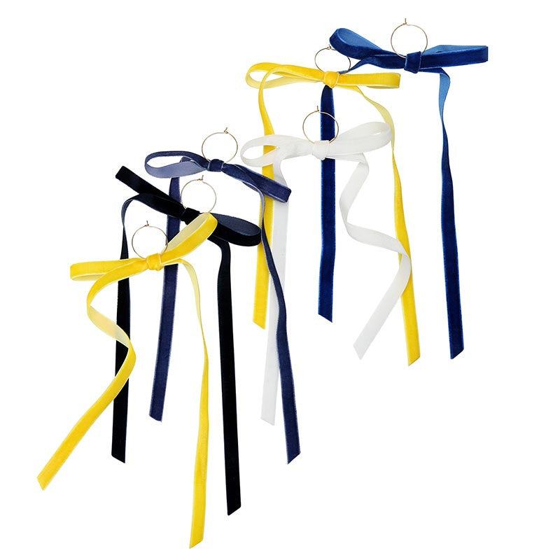 Velvet Bow Wine Charm - Set of 6 - Oyster