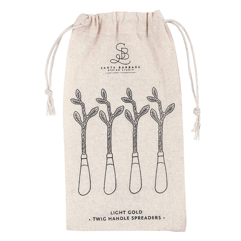 Twig Handle Spreaders - Set of 4