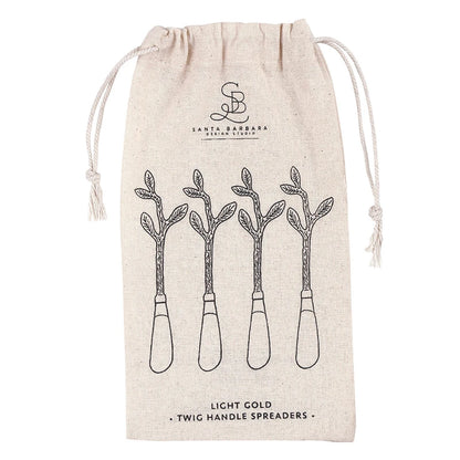 Twig Handle Spreaders - Set of 4
