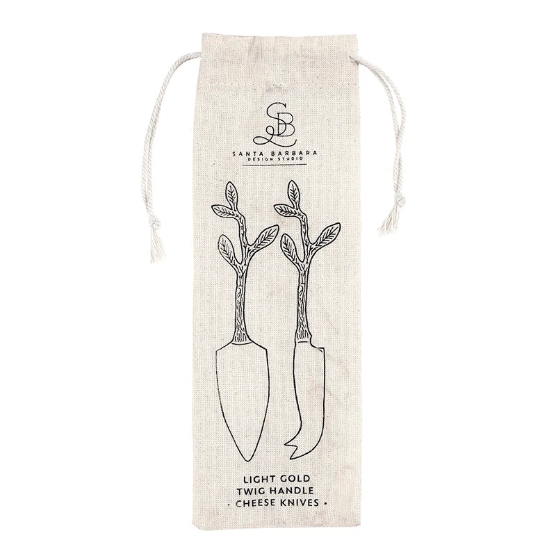 Twig Handle Cheese Knives - Set of 2