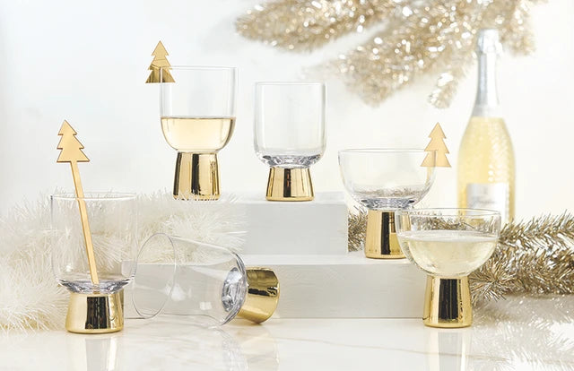 Gold Plated Modern Glass - Wine