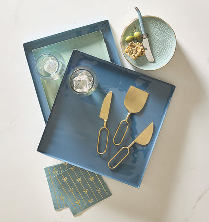 Loop Gold Handle Cheese Knives