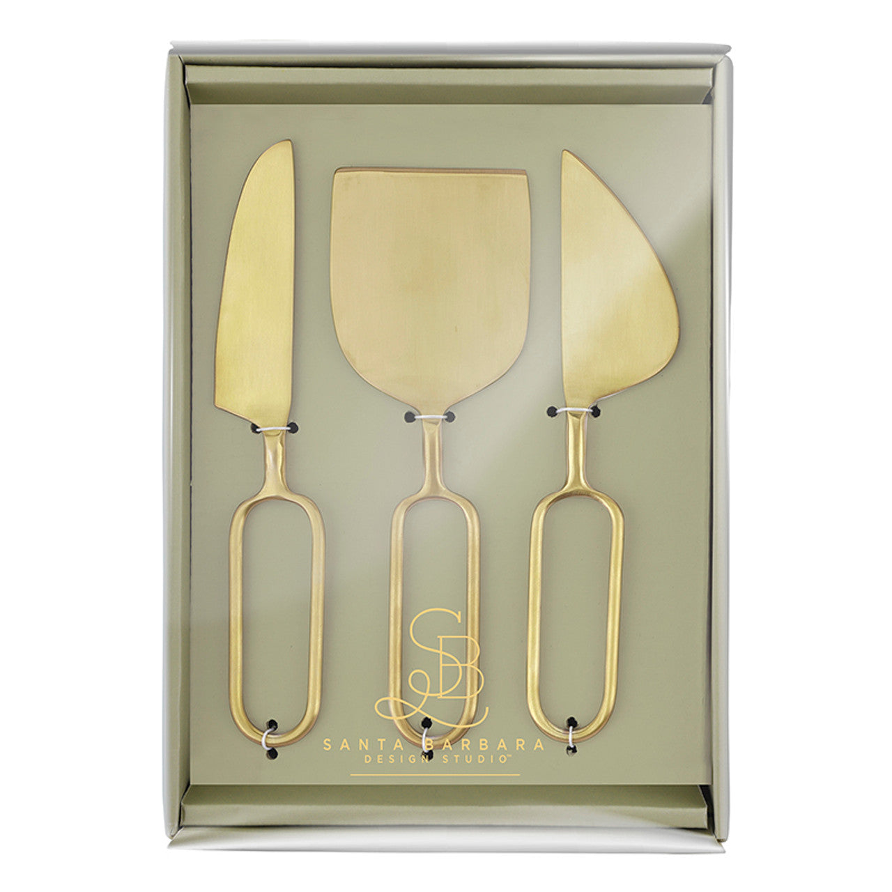 Loop Gold Handle Cheese Knives