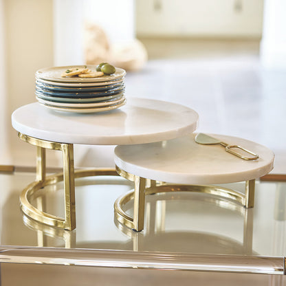 Marble Nesting Trays - Gold