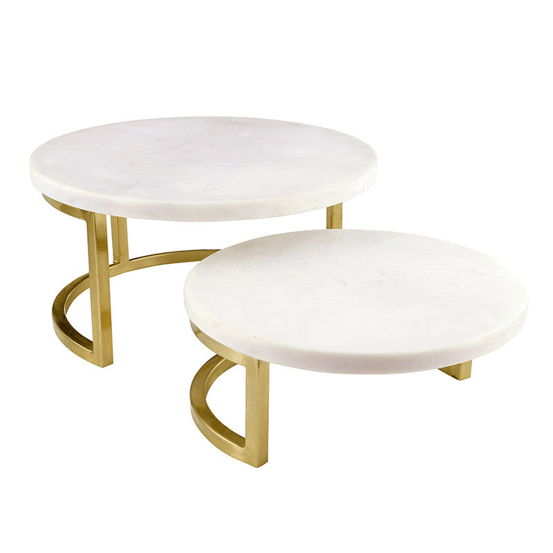 Marble Nesting Trays - Gold