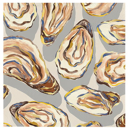 Ceramic Napkin Tray with Shucker - Oysters