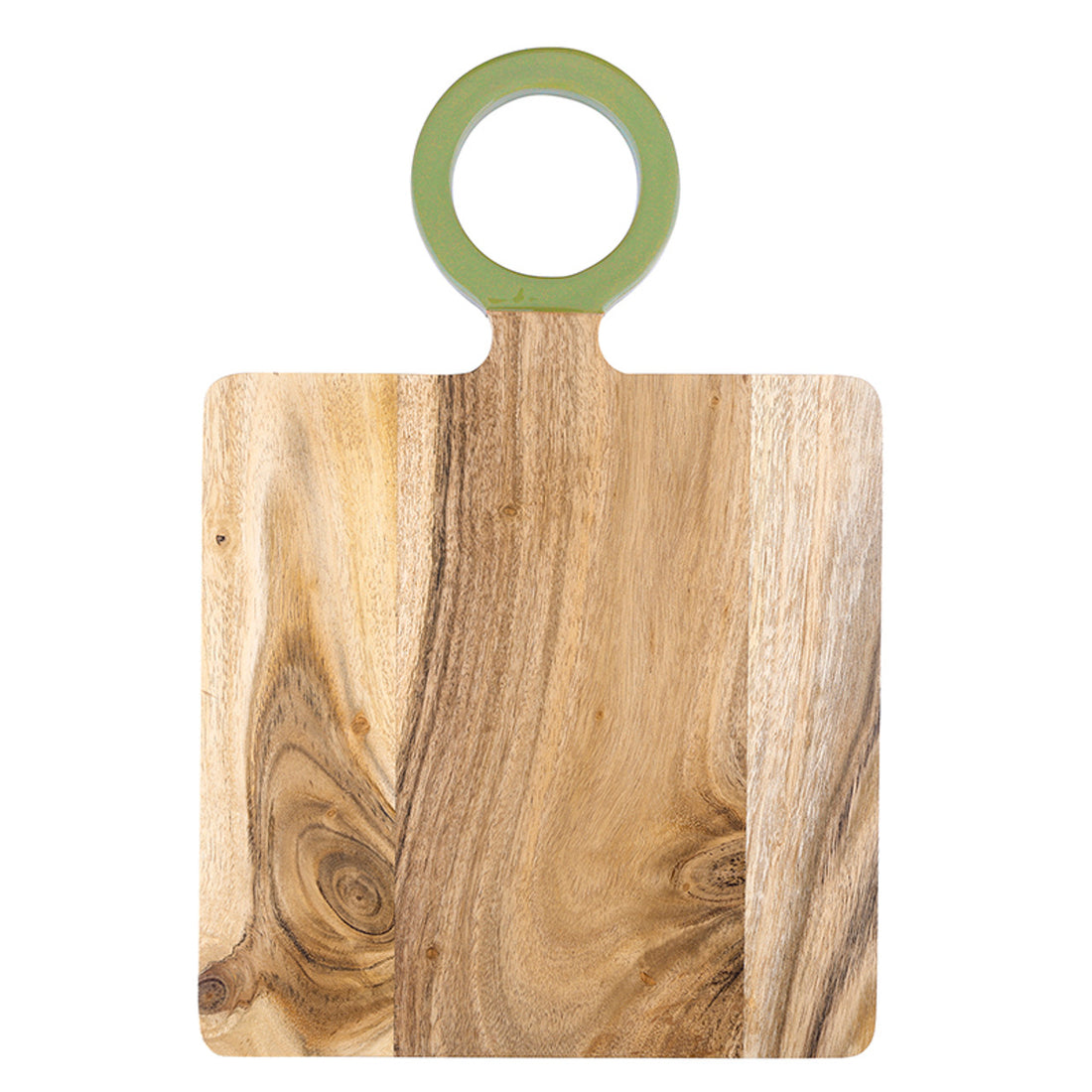 Wood Board with Enamel Handle - Small - Dark Sage