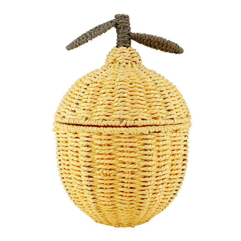 Lemon Wicker Basket