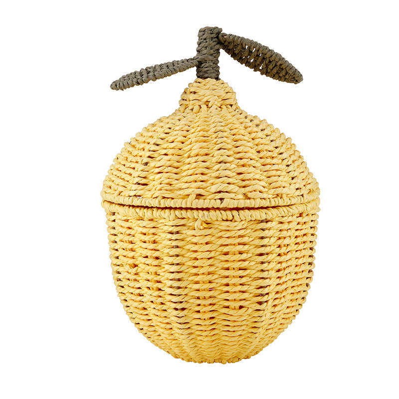 Lemon Wicker Basket