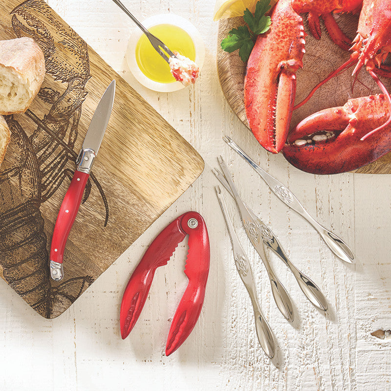 Seafood Tools in Wood Tray - Set of 6