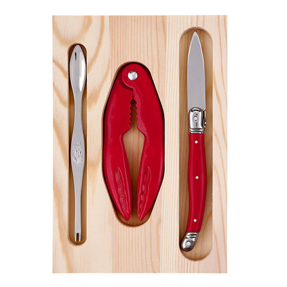 Seafood Tools in Wood Tray - Set of 6