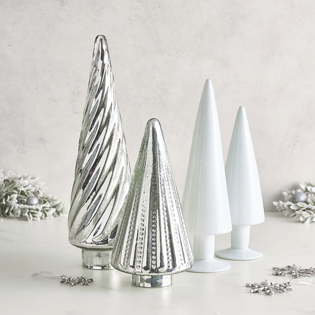 Face to Face 12&quot; H Mercury Glass Tree