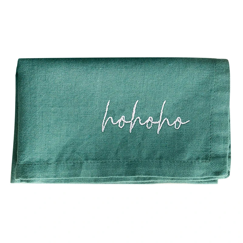 Face to Face Embroidered Cotton Napkins - Gather - Set of 4