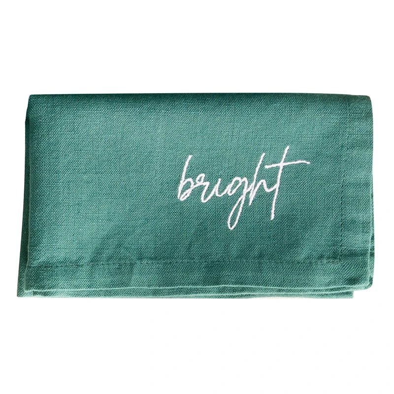 Face to Face Embroidered Cotton Napkins - Gather - Set of 4